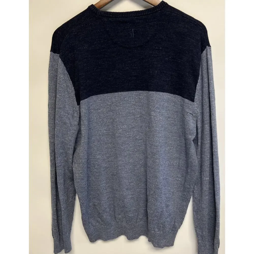 JOHNNIE-O Mens‎ Crewneck Weston Sweater Large Colorblock Preppy Business Casual